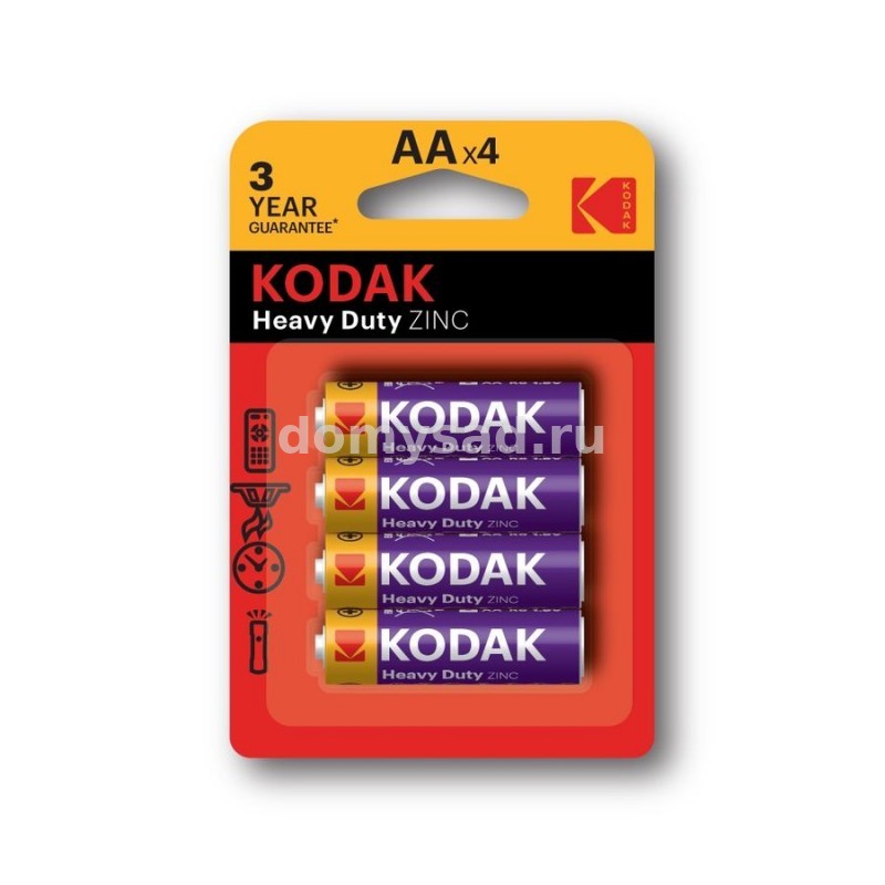 KODAK элементы питания Heavy Duty R06-4BL (80/400) Б0005119