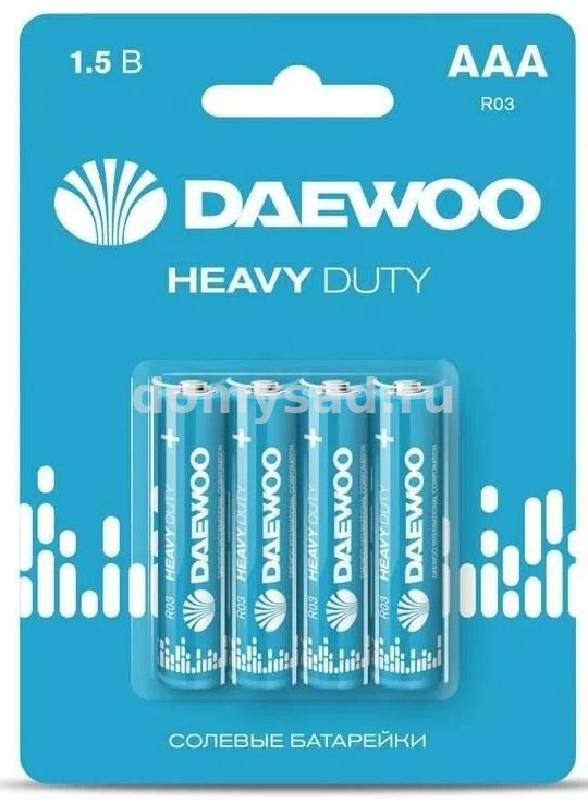 DAEWOO элементы питания Heavy Duty R03- 4BL (40/960)