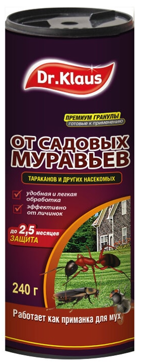 Dr Klaus гранулы от муравьев и др.насекомых банка 240гр./24 DK06320071