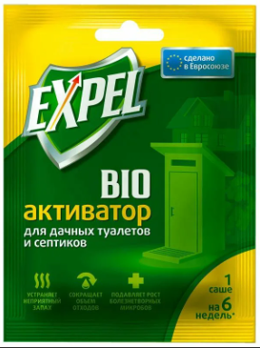 Expel Биоактиватор для дачных туалетов и септиков 75гр. САШЕ в миниприлавке/16/64 TS0002