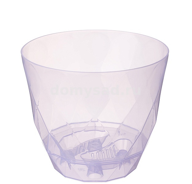 Горшок для орхидей Laurel D175мм, 2,3л с поддоном (сиреневый транспарент) (18)