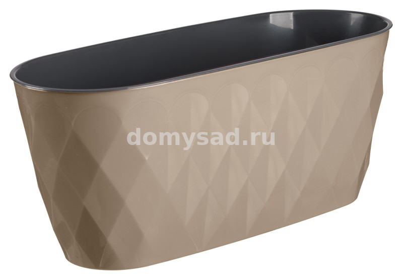 Горшок Laurel 354х152х150мм, 5л с дренажной вставкой (бежевый) (10)