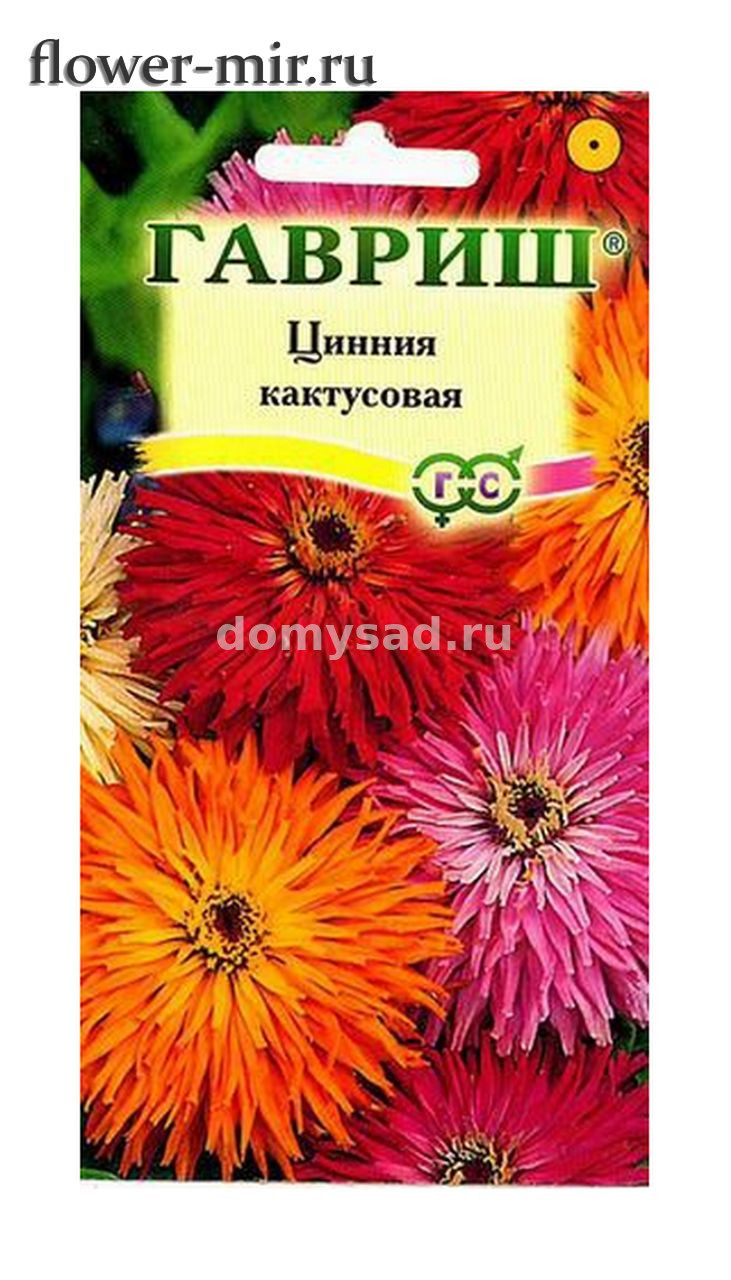 Цинния Кактусовая смесь 0,5гр. высота до 90см. (Гавриш) Ц