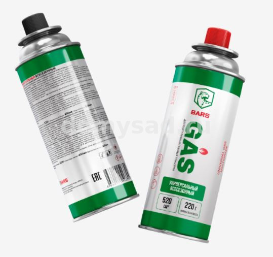 Газ для портатив.плит BARS 220 гр. Всесезонный цанговый/12