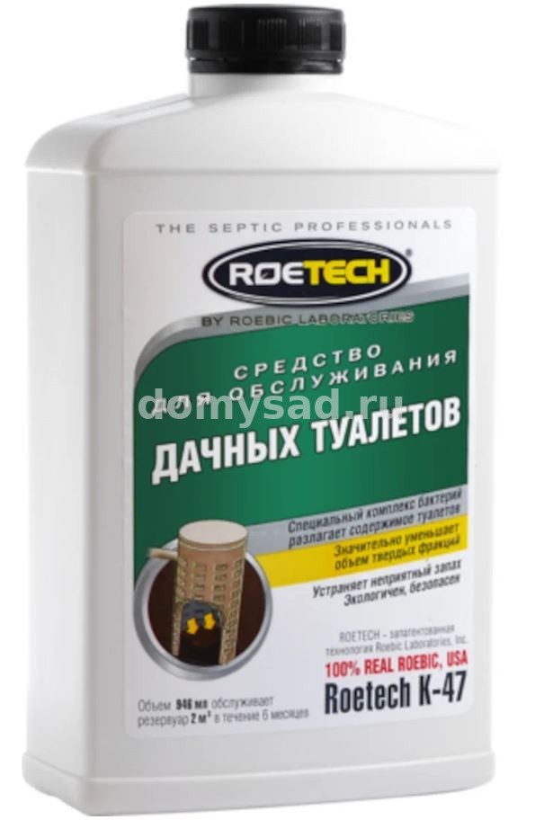 Roetech К-47 Средство для обслуживания дачных туалетов ПЭ флакон 946 мл.(12)