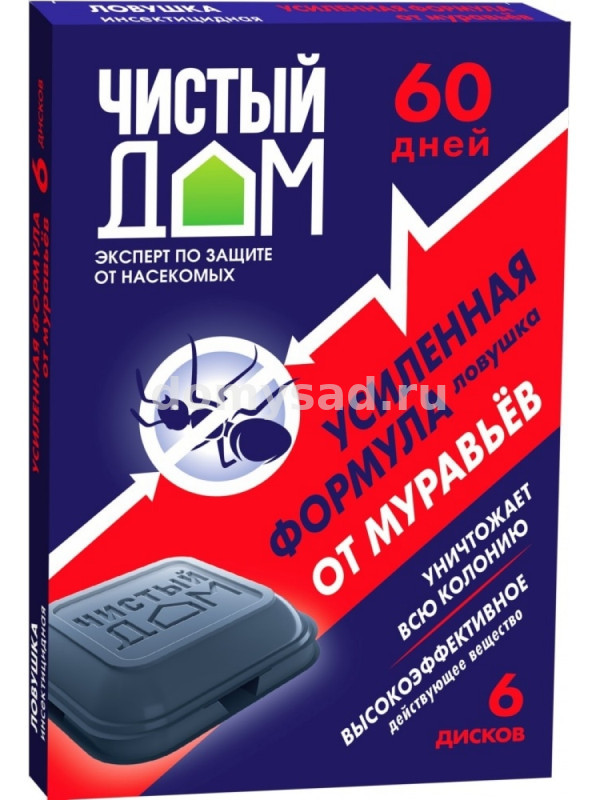 Чистый Дом инсектицидная ловушка усиленного действия от муравьев уп.6шт./50 02-104