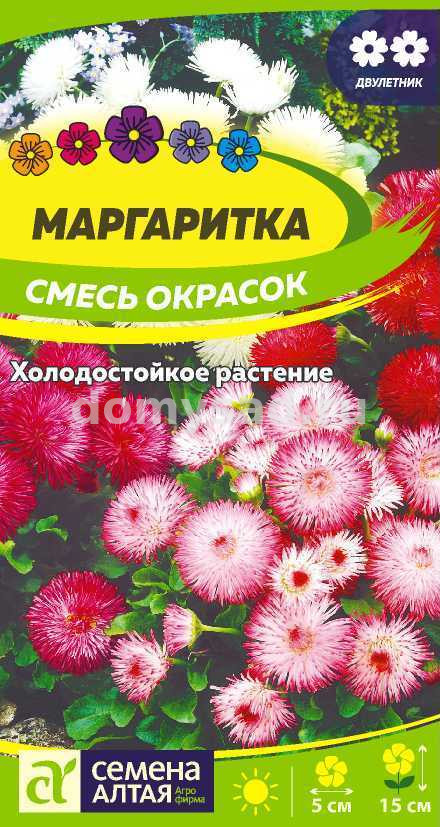 Маргаритка Смесь окрасок (Семена Алтая) Ц