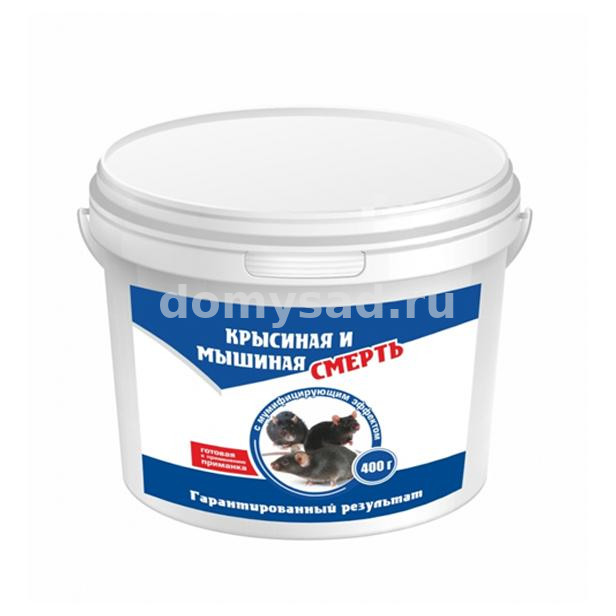 Тесто-брикет Крысиная и Мышиная смерть ведро 400гр./6 ИЗБАВИТЕЛЬ
