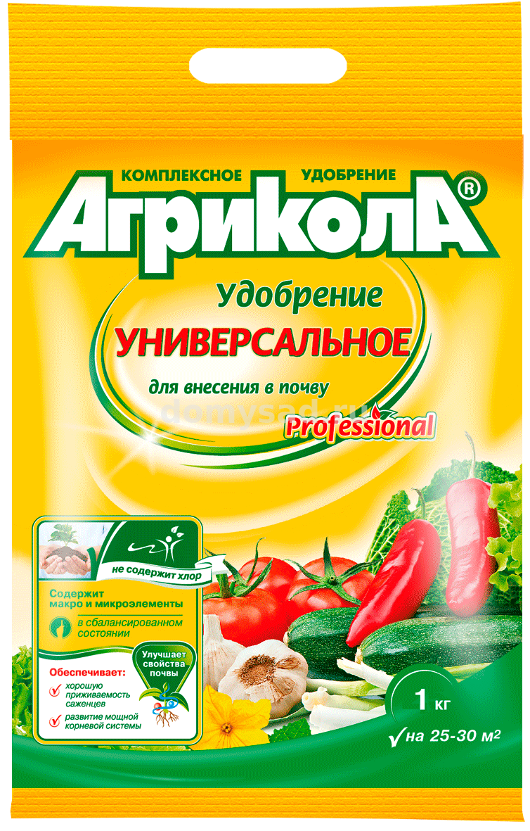 Агрикола "УНИВЕРСАЛЬНОЕ" для внесения в почву (пак.1кг.) (20) 04-766 Грин Белт