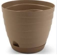 БРИЗ горшок для цветов с поддоном 3,7л.бежевый темный /10 Радиан
