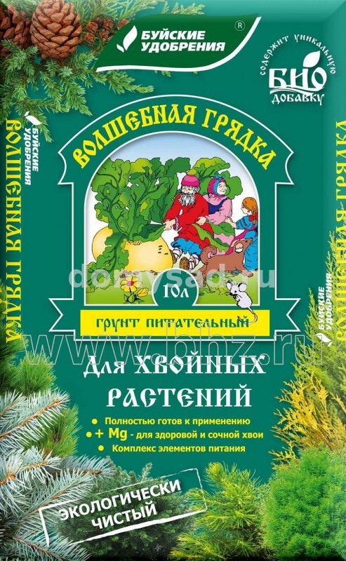 Грунт ВОЛШЕБНАЯ ГРЯДКА" ХВОЙНЫЙ 10л. /4 БХЗ (168 шт в поддоне)