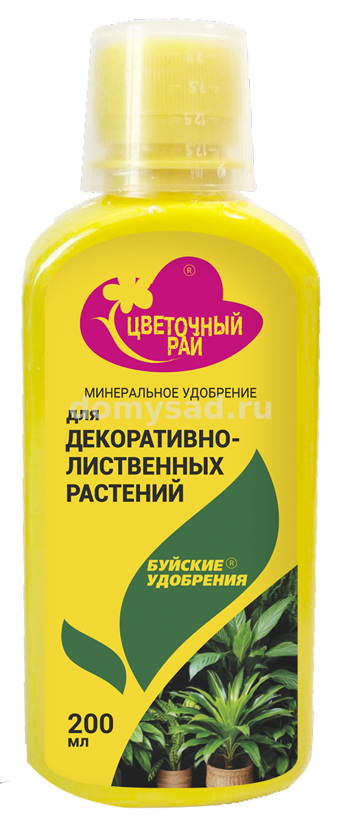 Цветочный рай для декоративно-листвен. комнатных и садовых растений жидк. 0,2л (12) БХЗ