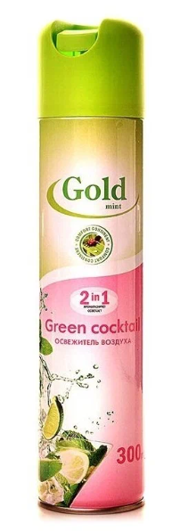 Осв.воздуха GOLD WIND Green coctail 300мл. (12)