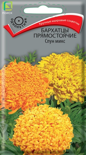 Бархатцы Спун микс прямостоячие (Поиск) Ц