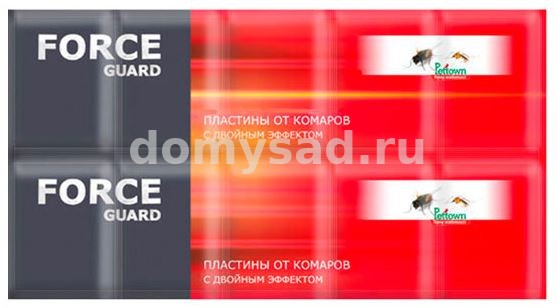 Пластины от комаров FORCE guard красные Двойным эфектом/200 И0002-0019