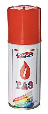 Газ для зажигалок "RUNIS" метал. балон 140мл.белый (36) 1-053