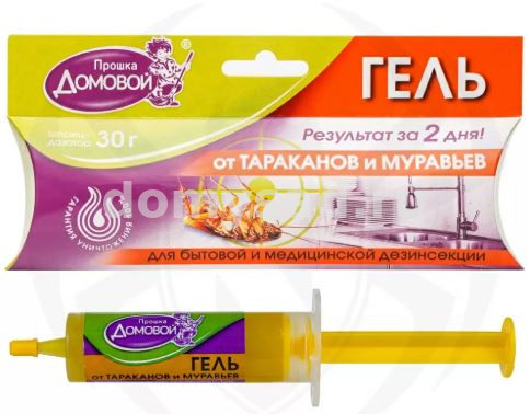 Гель от муравьев домашних Домовой Прошка шприц 30гр.(40) П-095