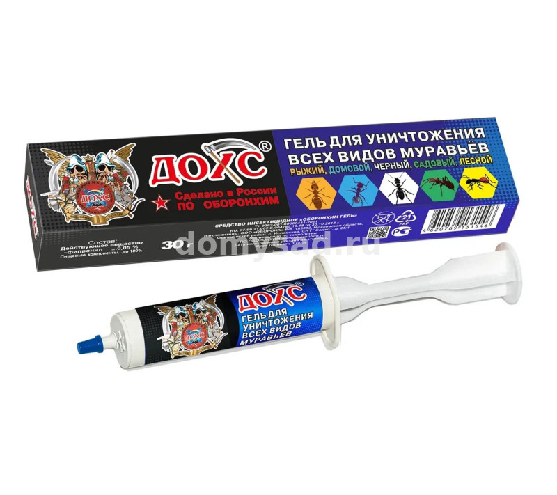 Гель от муравьёв ДОХС Дохлокс 30гр.(48) Оборонхим