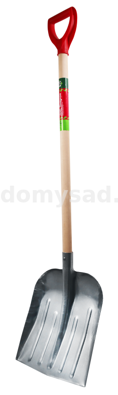 Лопата снеговая БЦМ Рыдлёвка 330х370х1360 мм, стальная, деревянный черенок 2263-ч