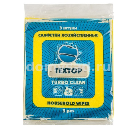 Салфетки TEXTOP хоз.вискозные Turbo Clean 3шт. (180) Т299