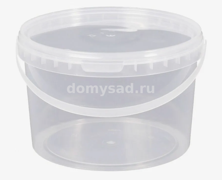 Ведро 3 л. прозрачное с крышкой