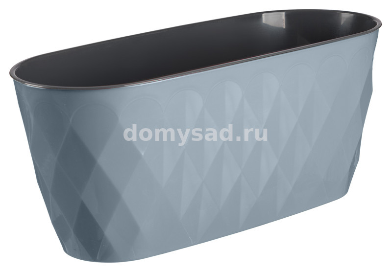 Горшок Laurel 354х152х150мм, 5л с дренажной вставкой (серый) (10)