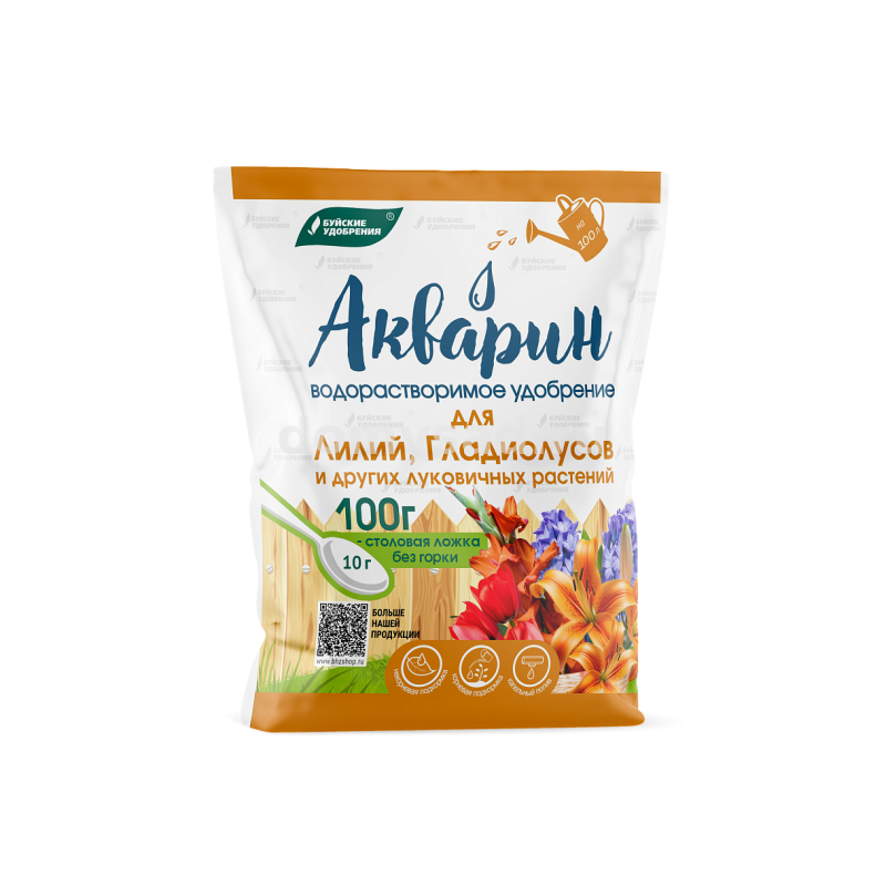 Акварин для Лилий, Гладиолусов и др. луковичных растений 100гр./18 БХЗ