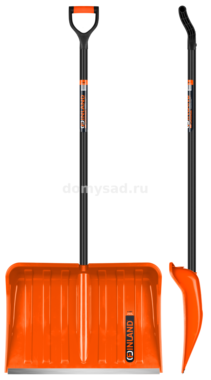 Лопата снеговая FINLAND ORANGE 550х385х1515 мм, деревянный черенок 1731-ч