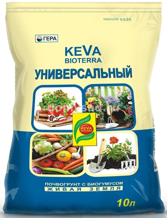 Грунт KEVA BIOTERRA Универсальный 10л.с Биогумусом /8 ГЕРА (320 шт в поддоне)