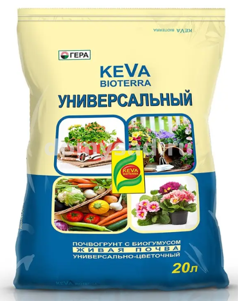 Грунт KEVA BIOTERRA Универсальный 20л.с Биогумусом /1 ГЕРА (185 шт в поддоне)