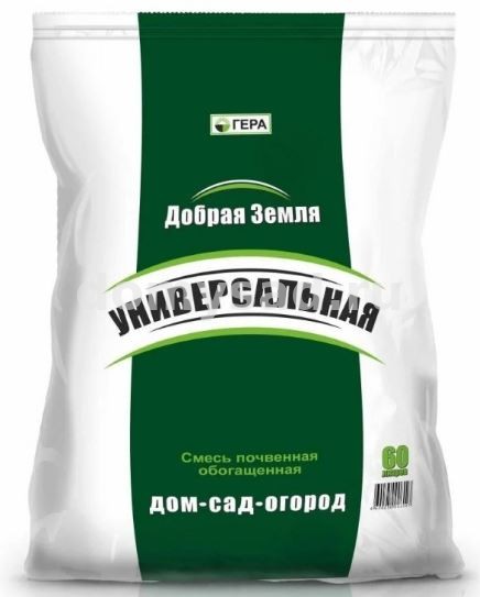 Грунт ДОБРАЯ ЗЕМЛЯ Универсальная 60л. /ГЕРА (70 шт в поддоне)