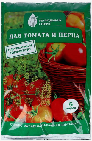 Грунт НАРОДНЫЙ ГРУНТ "ТОМАТЫ И ПЕРЦЫ" 5л. (5/10) (360 шт в поддоне)