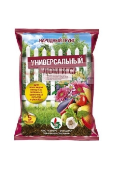Грунт НАРОДНЫЙ ГРУНТ "УНИВЕРСАЛЬНЫЙ" 5л. (5) (360 шт в поддоне)