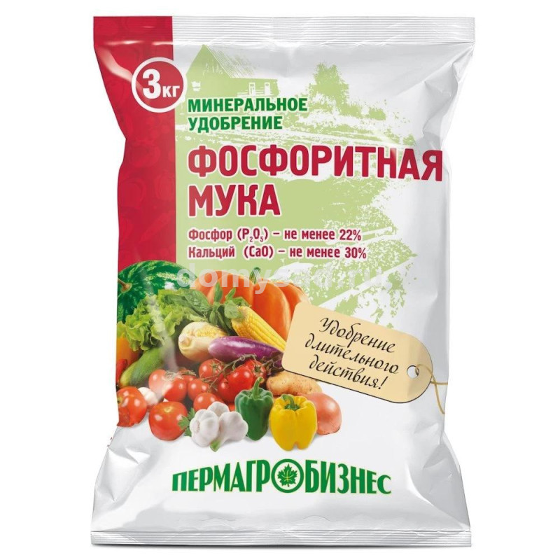 ФОСФОРИТНАЯ мука 3кг.(10) ПЕРМАГРОБИЗНЕС