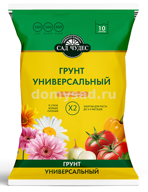 Грунт Фарт Сад Чудес УНИВЕРСАЛЬНЫЙ 10л./5Miracle Garden (Торфогрунт) (210шт. на поддоне!!!)
