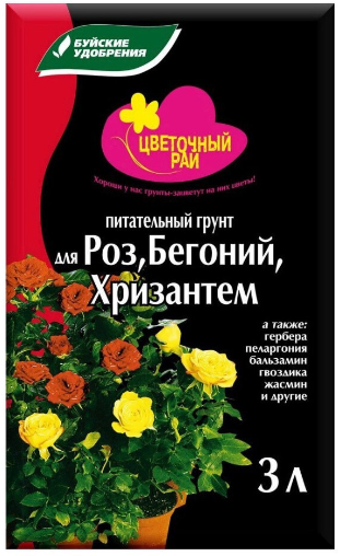 Грунт ЦВЕТОЧНЫЙ рай Универсальный 3л./6 БХЗ (504 шт в поддоне)