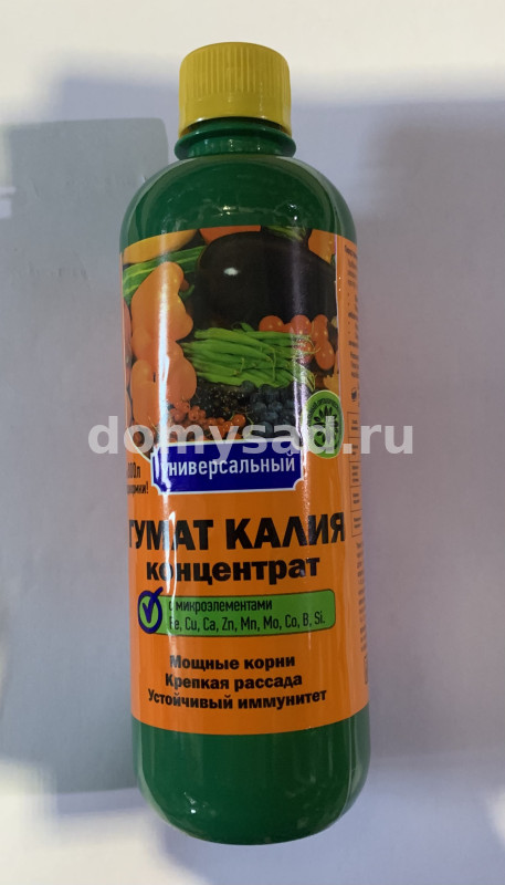 Гумат КАЛИЯ фл.0,5л. УНИВЕРСАЛ /18 орг. удобрение ИВАНОВСКОЕ