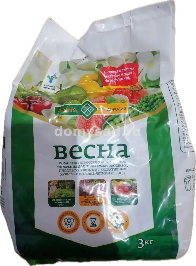 ВЕСНА пакет 3кг. /8 Долина плодородия органоминеральное удобрение