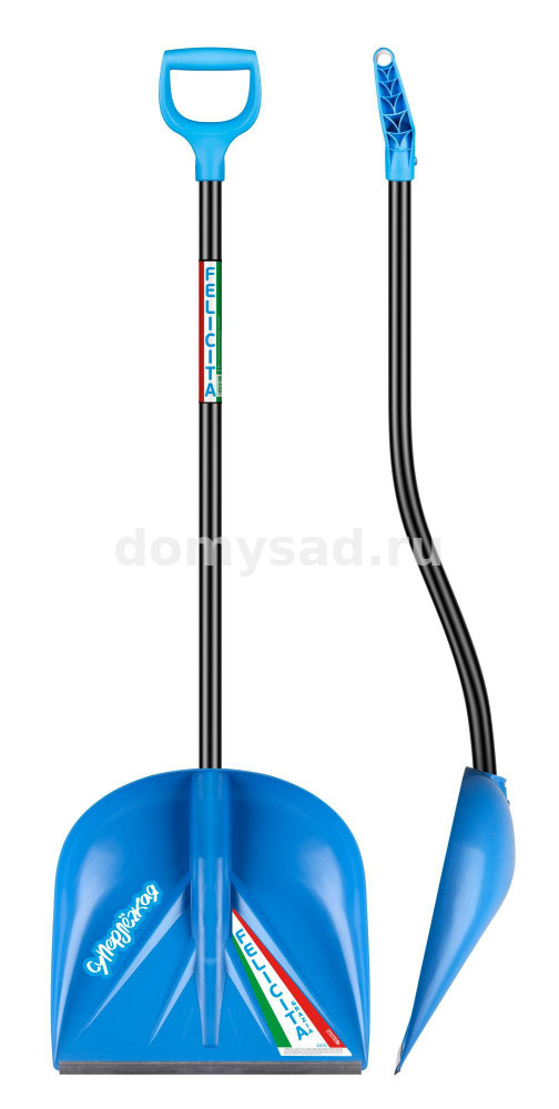 Лопата снеговая FELICITA Gracia 390х410х1425 мм, алюминиевый эргономичный черенок 2271-ч