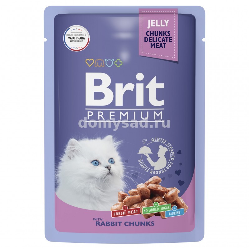 BRIT PREMIUM, Пауч для котят, Кролик в желе, 85г, 5050123