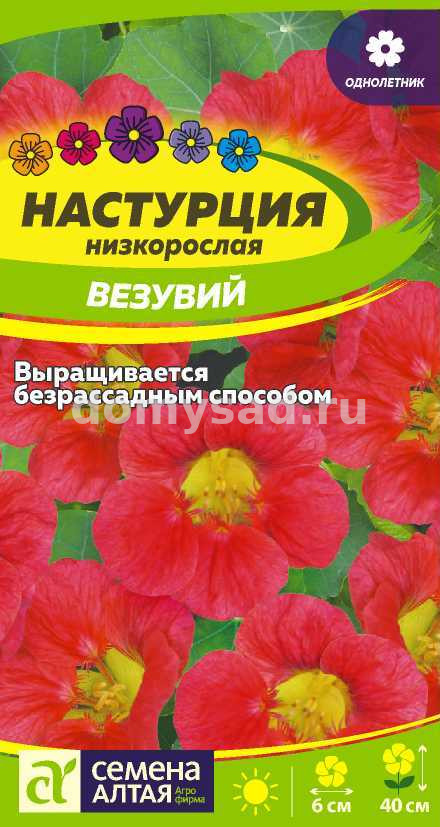 Настурция низкорослая Везувий (Семена Алтая) Ц