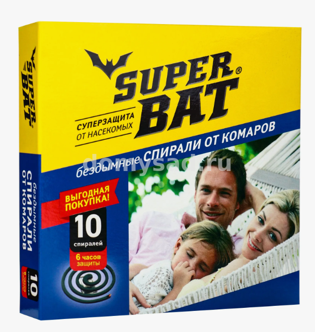 Спирали от комаров SuperBAT черные 15шт (60) 01-005