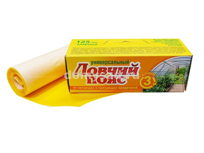 ЛОВЧИЙ ПОЯС универсальныйжелтый, 125мм.на 3м. /30 ВХ