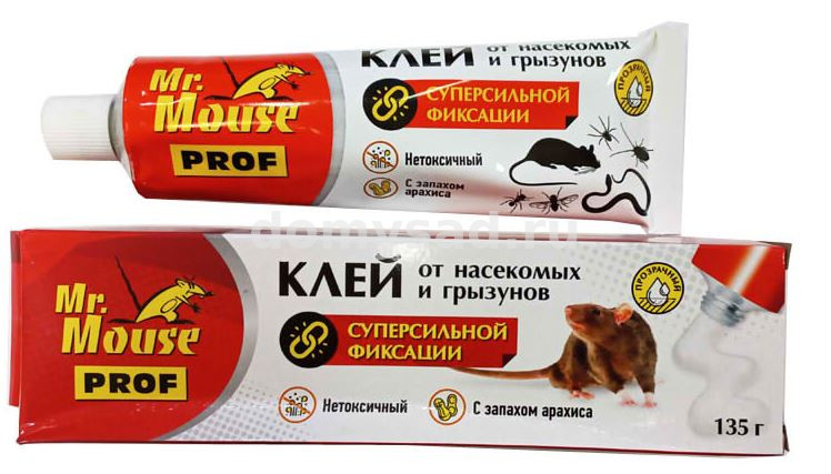 Клей от грызунов Mr.Mouse PROF с запахом АРАХИСА 135гр.(60) MR12-1202