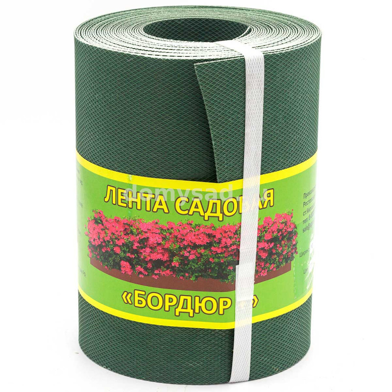 Бордюрная лента садовая 20см.х10м, хаки