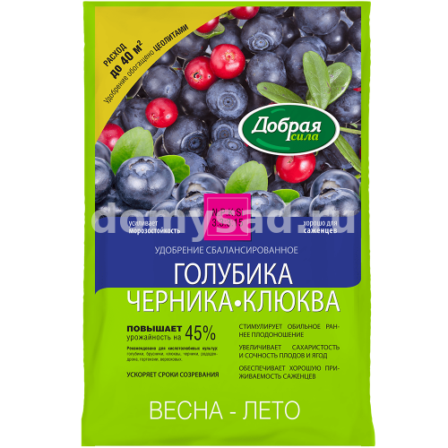 Добрая Сила удобрение открытого грунта Голубика-Черника-Клюква пакет 2кг. /10 DS22010161