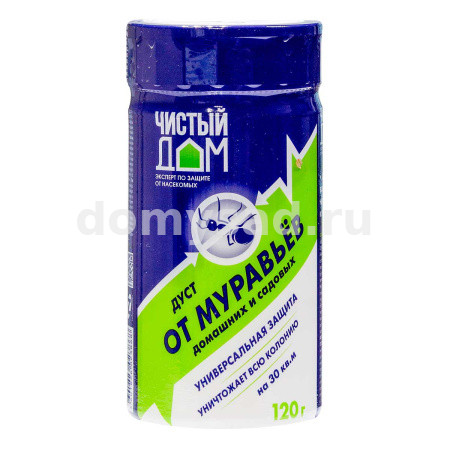 Чистый Дом дуст от муравьев туба 120гр.(24) 02-646