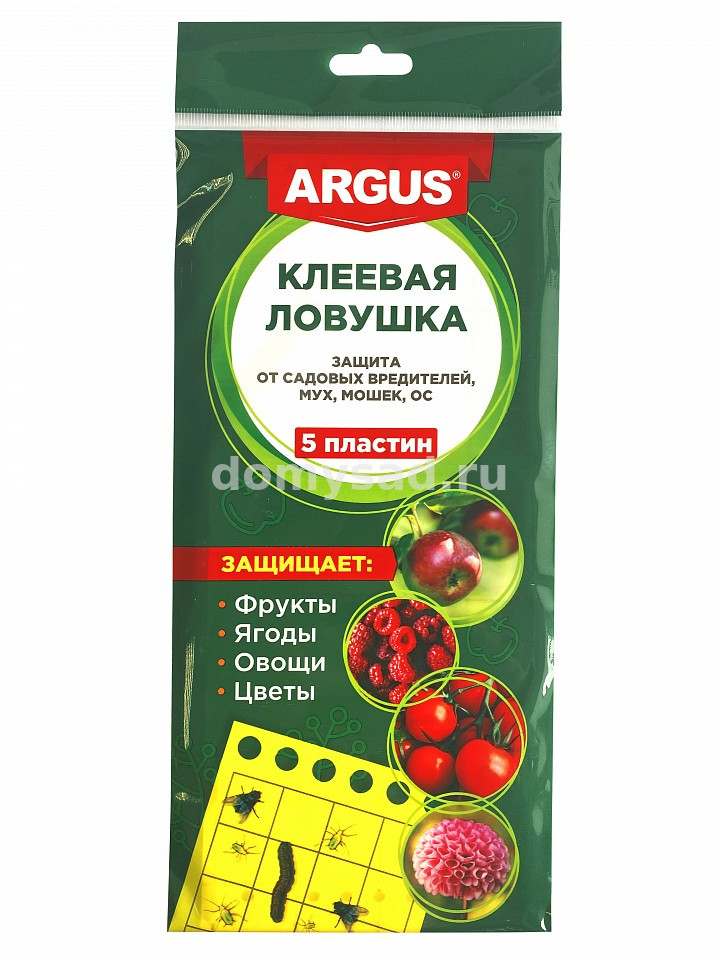 ARGUS GARDEN ловушка от Садовых вредителей (мух ,тли ,мошки, плодожорки, белокрылки 5 к(120) AR-045