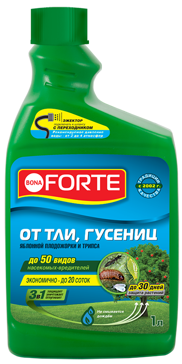 BONA FORTE Запаска (концентрат) от ТЛИ, ГУСЕНИЦ и др.насекомых 1,0л. /8