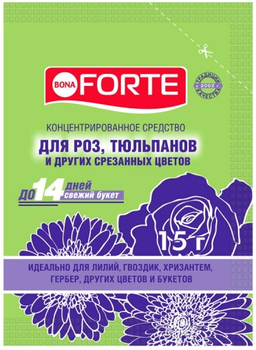 BONA FORTE Ср-во д. сохранения свежести срезанных цветов пакетик 15гр. (72) (отпускается от 20 шт.)